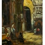 A. DE SIMONE, Wnętrze katedry i sprzedawca owoców - A. De Simone