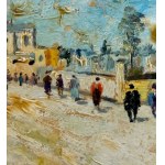 V. COLUCCI, Street with figures - V. Colucci