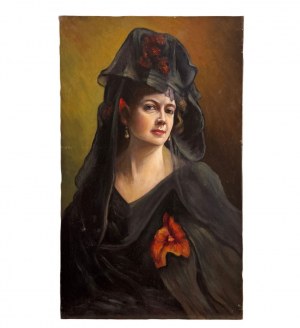 ANONIMO, Portret hiszpańskiej królowej Wiktorii Eugenii (1887-1969), 1927 r.