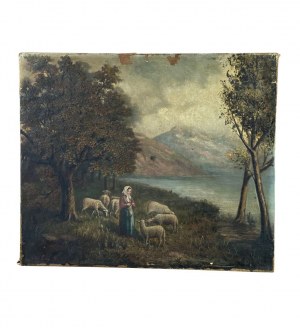 UNIDENTIFIED SIGNATURE, Figure with a flock