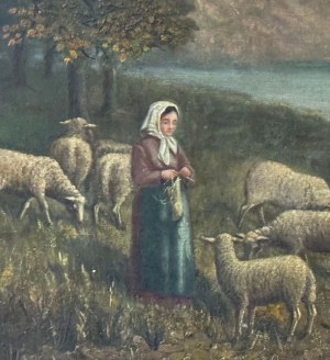 UNIDENTIFIED SIGNATURE, Figure with a flock