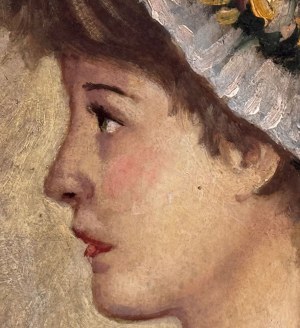 UNIDENTIFIED SIGNATURE, Young Woman with a Hat