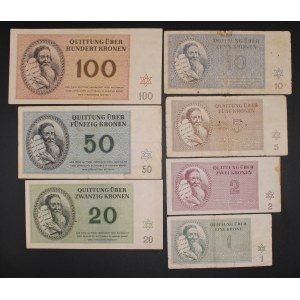 Czechoslovakia. Theresienstadt Ghetto Full Set 1-100 Kronen 1943