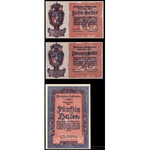 Liechtenstein. 10 20 50 Heller 1920