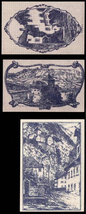 Liechtenstein. 10 20 50 Heller 1920