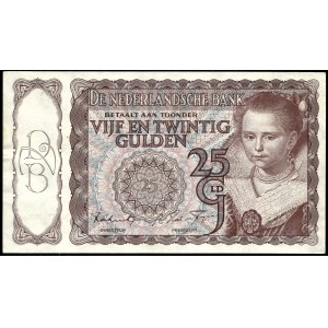 Netherlands. 25 Gulden 1944 Prefix 5 AS