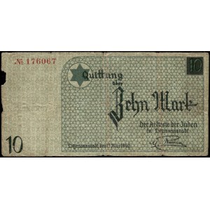 Poland. 1940 Lodz Ghetto 10 Marek No Watermark Numeral 1