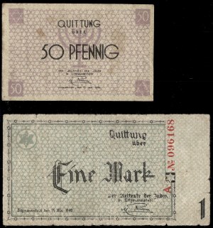 Poland. 1940 Lodz Ghetto 50 Fenigow 1 Marka Prefix A