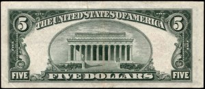 Spojené státy americké. 5 dolarů 1928 E Legal Tender Scarce Series