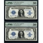 United States of America. 1 Dollar 1923 Silver Certificate Prefix MD 3 Consecuitve Pieces