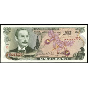 Costa Rica. 5 Colones 1983 1933 Date Error