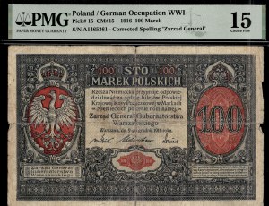 Poland. 1916 100 Marek Zarzad General