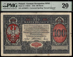 Poland. 1916 100 Marek Zarzad General