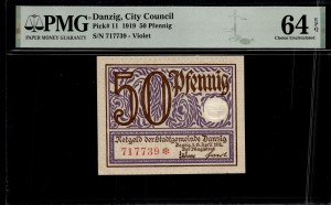 Danzig. 50 Fenigow 1919 Violet