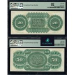 United States of America. South Carolina Columbia 20 & 50 Dollars 1872 Same Serial Number 906 Rare