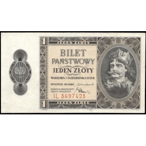 Poland. 1938 1 Zloty Prefix IL