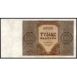 Poland. 1945 1000 Zlotych Prefix Dh Replacement Series Very Rare