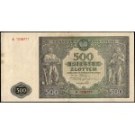 Poland. 1946 500 Zlotych Prefix A 1st Series