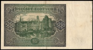 Poland. 1946 500 Zlotych Prefix A 1st Series