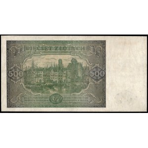 Poland. 1946 500 Zlotych Prefix Dz Replacement Series