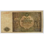 Poland. 1946 500 Zlotych Prefix Dz Replacement Series