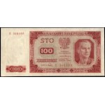 Poland. 1948 100 Zlotych Prefix E Rare