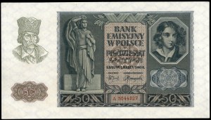 Poland. 1940 50 Zlotych Prefix A