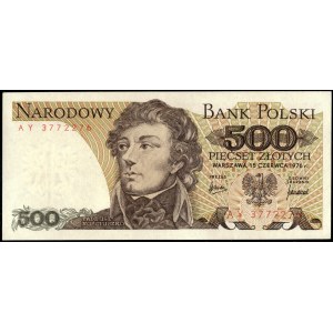 Poland. 1976 500 Zlotych Prefix AY