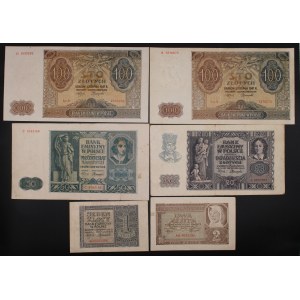 Poland. 1940 1941 1 2 20 50 100 Zlotych Set 6 Pieces