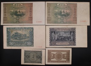 Poland. 1940 1941 1 2 20 50 100 Zlotych Set 6 Pieces