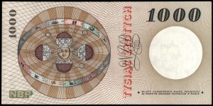 Poland. 1965 1000 Zlotych Prefix P