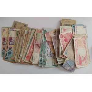 World. Iraq Indoensia 132 Banknotes 1964-1993 Used Mix