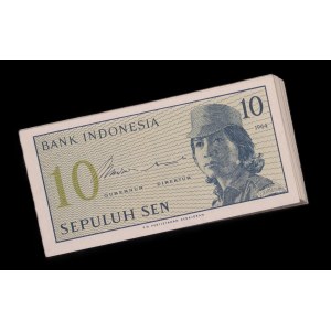 Indonesia. 10 Rupiah 1968 Lot 74 Pieces