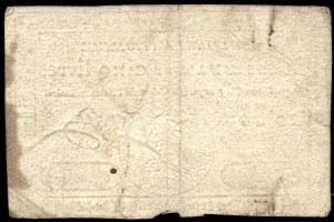 Francie. 5 Livres 1792 Assignat Scarce