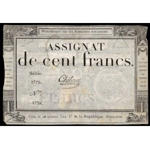 France. 100 Francs 1795 An 3 Assignat Serie 2778