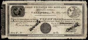 France. 20 Francs 1795 An 3 Assignat Serie 153