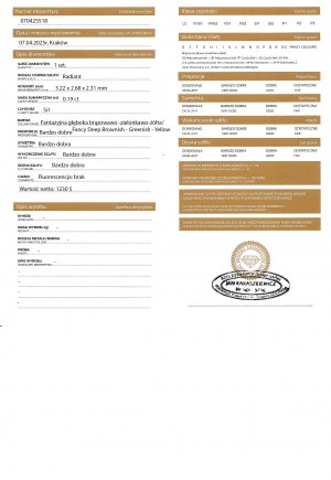 NATURAL DIAMOND 0.19 CT Si1 GROSS PRICE:$1513USD