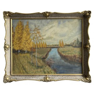B.Szymański, Paysage avec rivière, 1988
