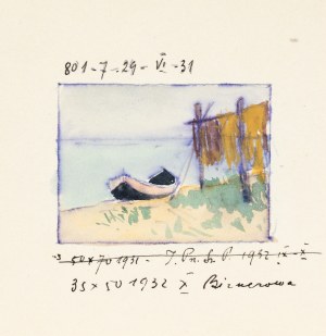 Soter August JAXA-MAŁACHOWSKI (1867-1952), Łódź on the shore, 1931