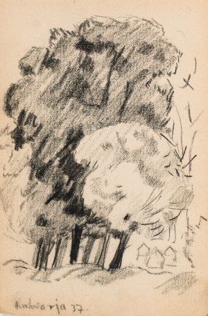 Kazimierz PODSADECKI (1904-1970), Pejzaż z Kalwarii Zebrzydowskiej, wrzesień 1937