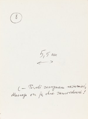 Gwidon MIKLASZEWSKI (1912-1999), Powoli zaczynam rozumieć, dlaczego on ją chce zamordować!
