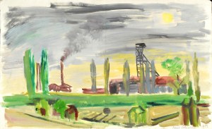 Zdzisław (CYAN) CYANKIEWICZ (1912-1981), Pejzaż przemysłowy, 1952