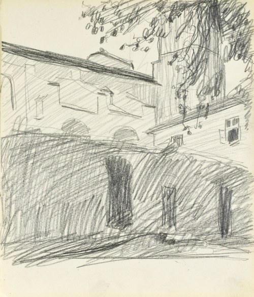 Stanisław KAMOCKI (1875-1944), Widok kościoła tynieckiego od strony północno wschodniej, lato 1903