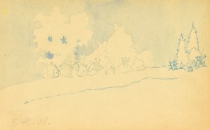 Emilia KNAUSÓWNA (1883-1924), Pejzaż z choinkami, 1908