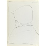 Jerzy PANEK (1918-2001), Popiersie mężczyzny w czapce tyłem - autoportret, 1963