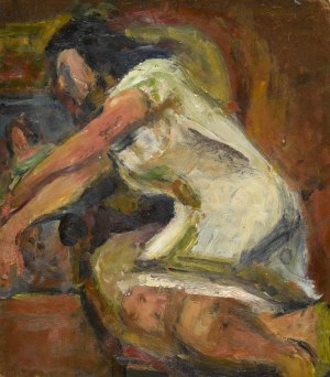 Zygmunt SCHRETER / SZRETER (1886-1977), Portret kobiety siedzącej w fotelu