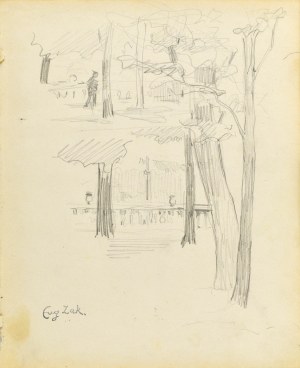 Eugeniusz ZAK (1887-1926), Motywa z parku [Paryskiego?], 1904