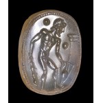 An etruscan chalcedony intaglio. Hercules.