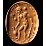 An etruscan chalcedony intaglio. Hercules.