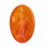 A Roman carnelian intaglio. Athena.